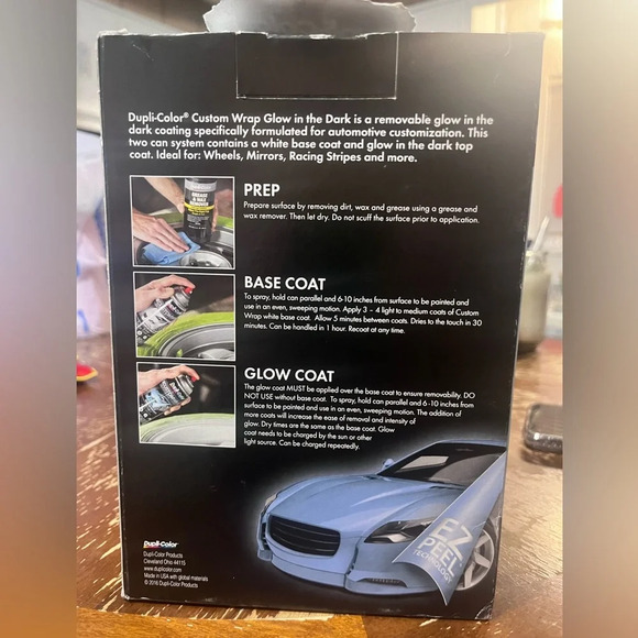 Dupli-Color Custom Wrap Glow in the Dark Removable Auto Paint Blue Metallic - Picture 4 of 4